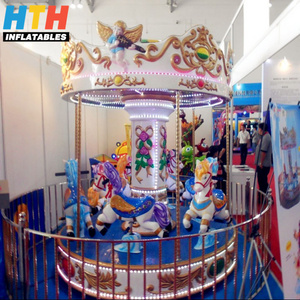 Hot sell attractive 6 seats mini fairground rides small carousel for sale