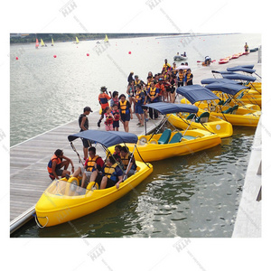 Factory Amusement Park Without Electric Children Paddle Boat Water Pedal Boat For 4 Person