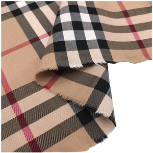 Hot sale bb 40s twill cotton polyester spandex yarn dyed check fabric for uniform and shirt