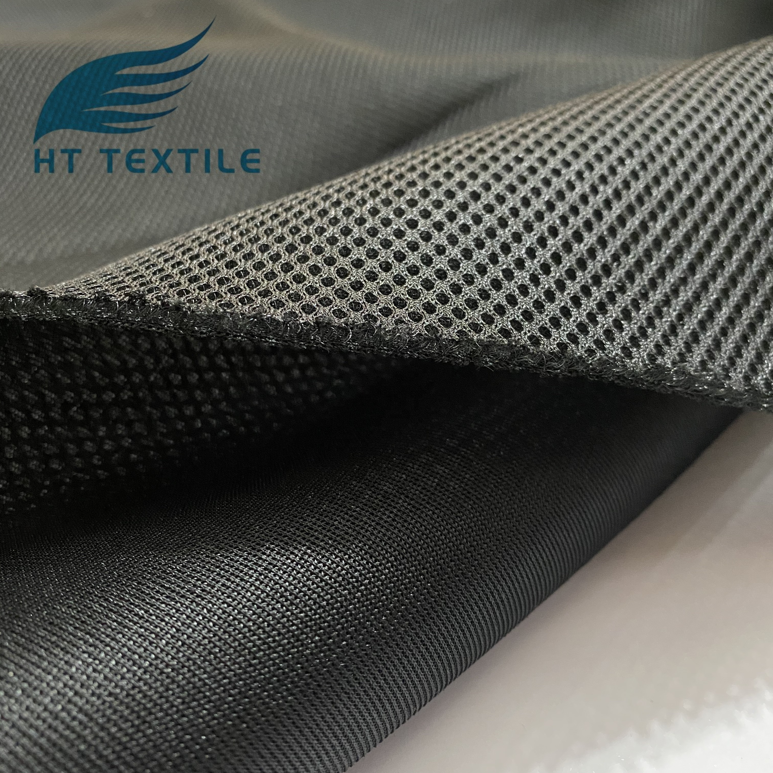 China manufacturer 3D spacer  polyester thick air mesh scuba sandwich fabric for shoes hats and office chair