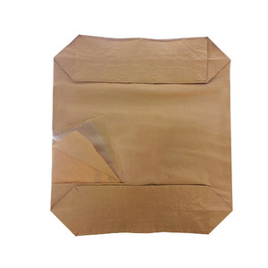 Custom 3 Layers Paper Valve Bags Pasted Valve Multiwall Kraft Paper Bag For Silicon dioxide