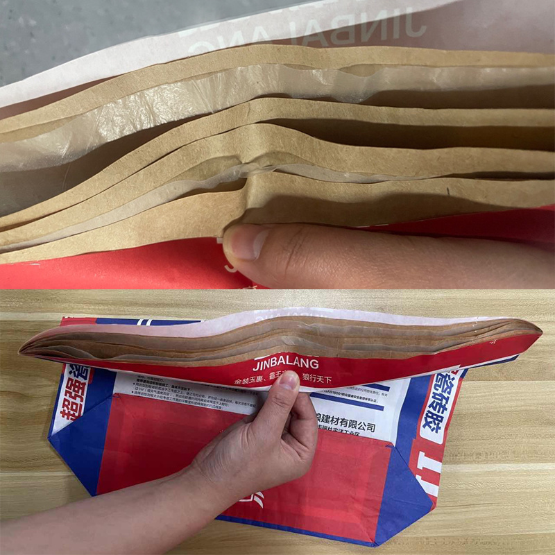 Custom Empty Kraft Paper Cement Bag Glue Cement Bag Valve Paper Sack Bag For Cement