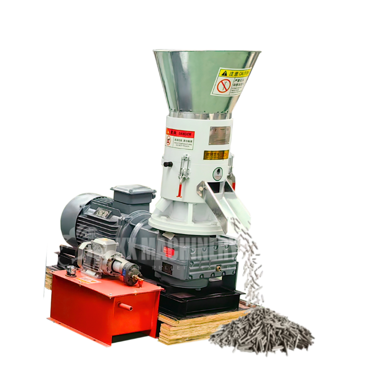 New Flat Die Pellet Machine for Sorghum Cotton Kenaf Stalks with Engine as Core Component