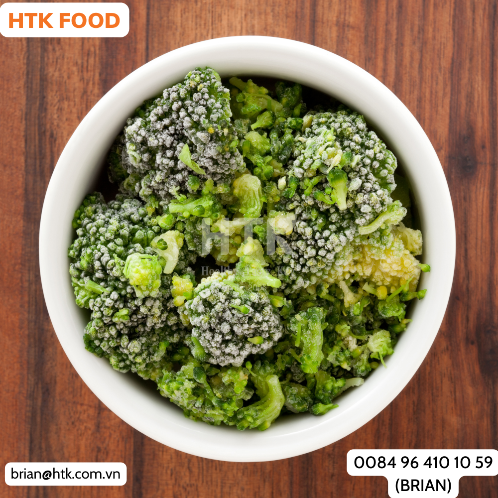 NEW 2024 FROZEN IQF BROCCOLI FLORETS Made In Vietnam Factory from HTK FOOD for Food & Beverage