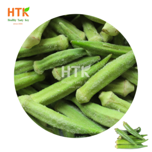 FREESAMPLES FROZEN IQF OKRA Whole Halves Sliced 100% Organic sources OEM Made In Vietnam Factory  for Food & Beverage