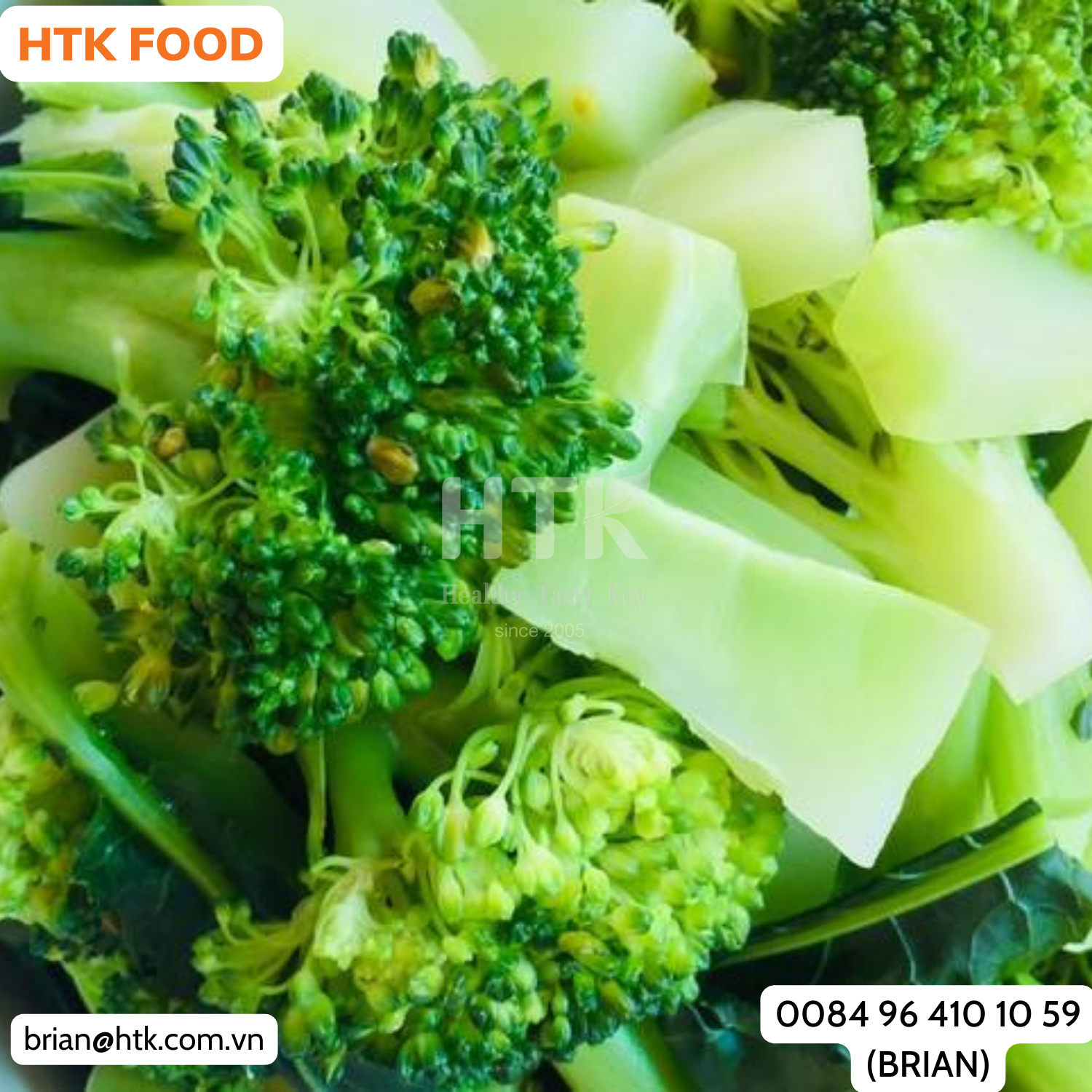 NEW 2024 FROZEN IQF BROCCOLI FLORETS Made In Vietnam Factory from HTK FOOD for Food & Beverage