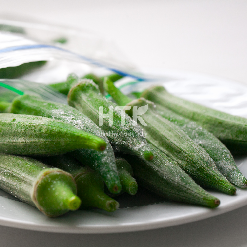 FREESAMPLES FROZEN IQF OKRA Whole Halves Sliced 100% Organic sources OEM Made In Vietnam Factory  for Food & Beverage