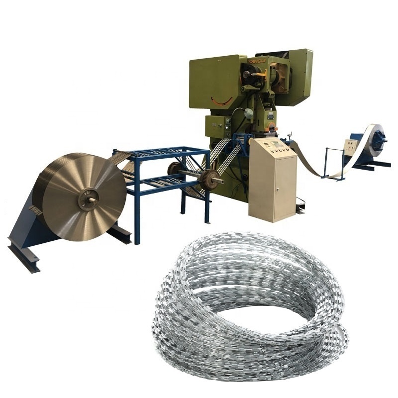 Automatic Razor Wire Making Machine / Razor Barbed Wire Machine / Razor Wire Manufacturing Equipment