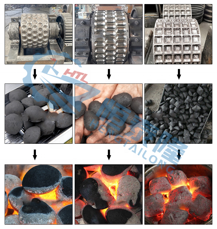 Pillow Shape BBQ Charcoal Briquettes Making Machine Briket Machine