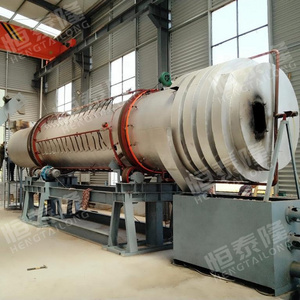 Best quality horizontal activated coconut shell charcoal carbonization kiln furnace sawdust continuous furnace machine