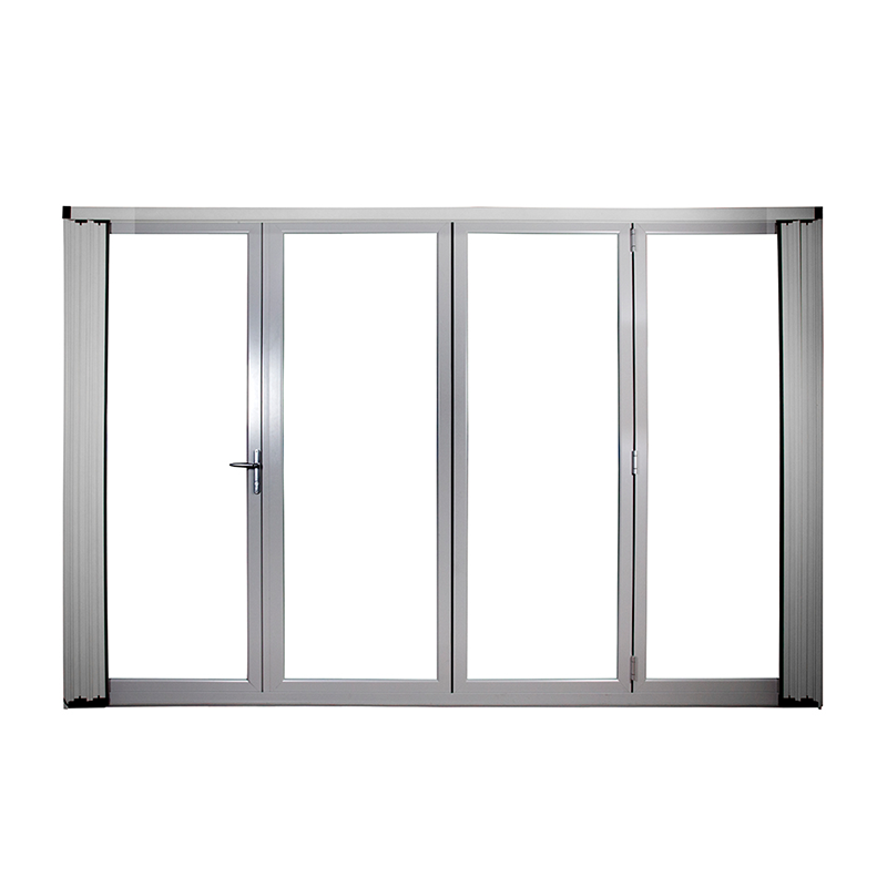 Commercial Soundproof Patio Doors Double Glass Bi-Folding Exterior Doors Balcony Mute Aluminum Folding Doors