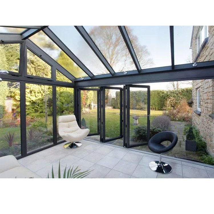 Customized Thermal-break Soundproof  Residential Sun Room Outdoor Aluminum And Glass Sunroom For Solarium