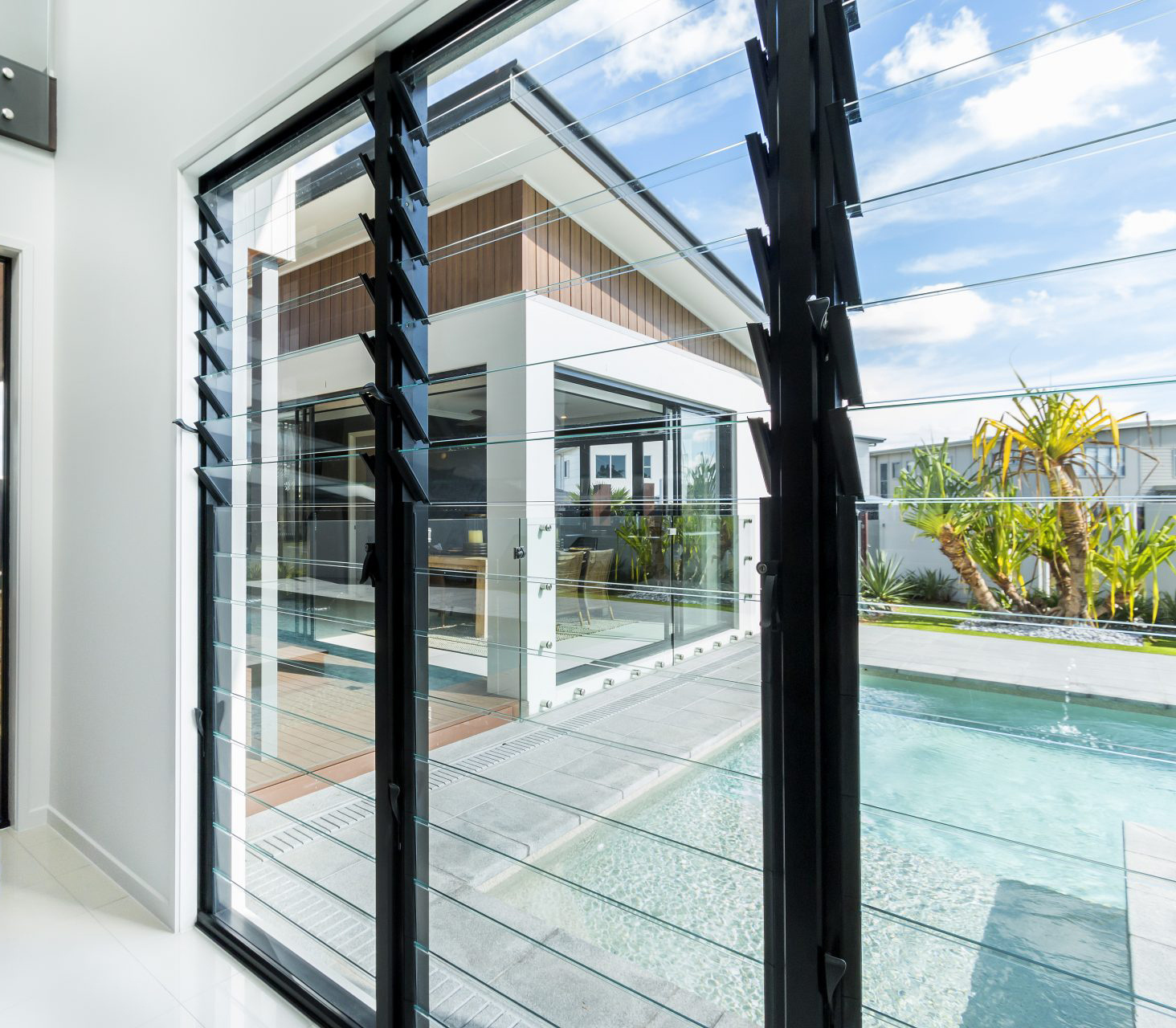 Glass Louver Aluminium Glass Fixed Louver Window Screen Australia Black Modern Aluminum Alloy Villa Australian Louver Shutter