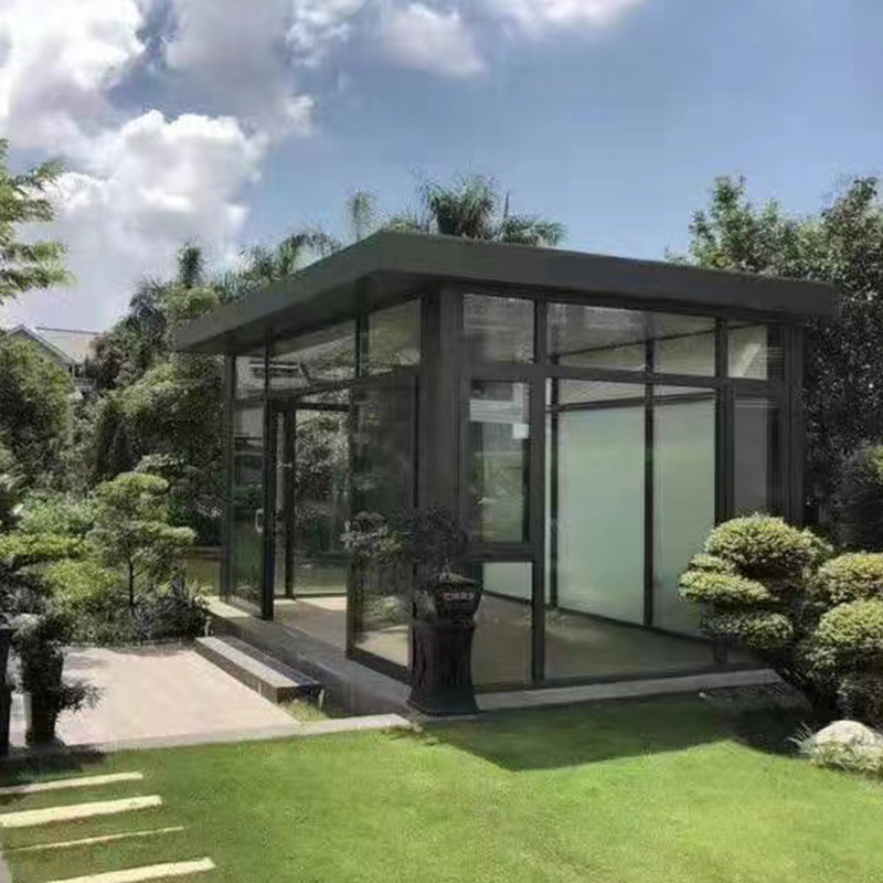 Glass house sunroom conservatory sunroom insulated modern glass greenhouse sun room with shade sunroom glass