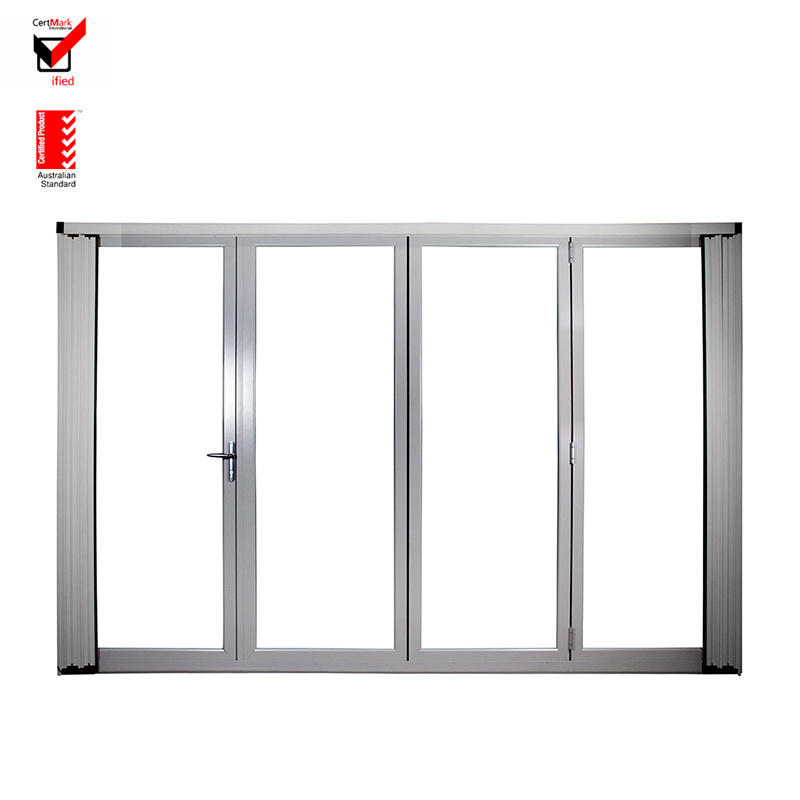 As2047 Australian Commercial Residential Patio Bifold Fold Door Sound Proof Aluminium Double Glazed Folding Door For Restaurant