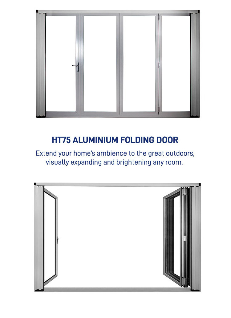 As2047 As&Nzs2208 Aluminum Flashing Accordion Glass Folding Doors Glass Patio Doors Aluminium Bifold Doors For Exterior