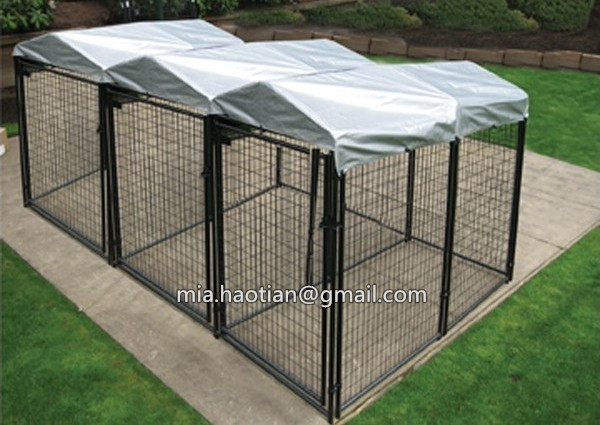 Factory price sales custom 10x10x6 quality outdoor used chain link dog kennel lowes closed top for sale Pet Run Play