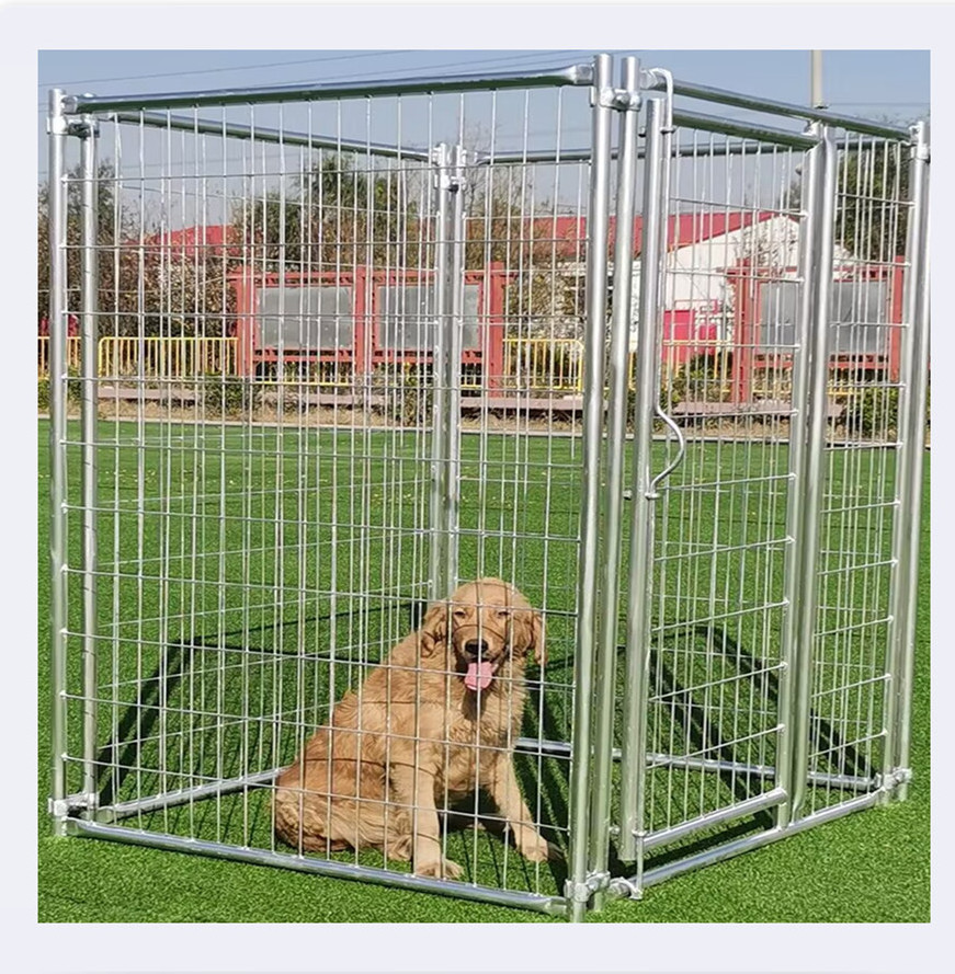 Europe Style Bars Dog Kennel with Solid Metal Roof