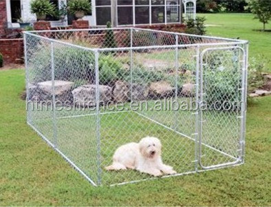 Factory price sales custom 10x10x6 quality outdoor used chain link dog kennel lowes closed top for sale Pet Run Play