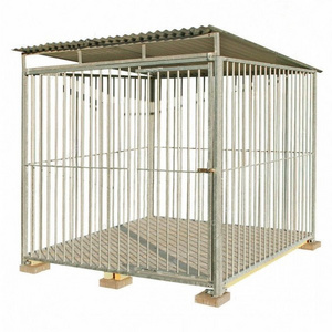 Factory price sales custom 10x10x6 quality outdoor used chain link dog kennel lowes closed top for sale Pet Run Play