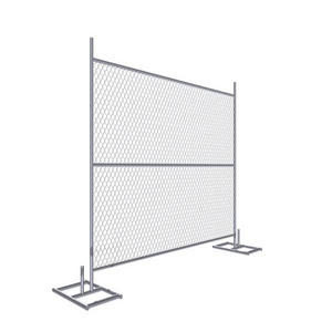 American metal legs removable temporary barrier chain link fence for construction site