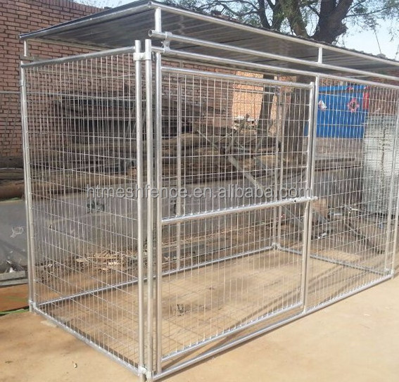 Triple Dog Run Kennel With Metal Top Roof Cover