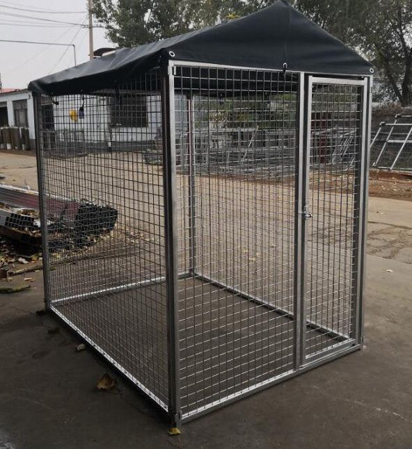 Factory price sales custom 10x10x6 quality outdoor used chain link dog kennel lowes closed top for sale Pet Run Play