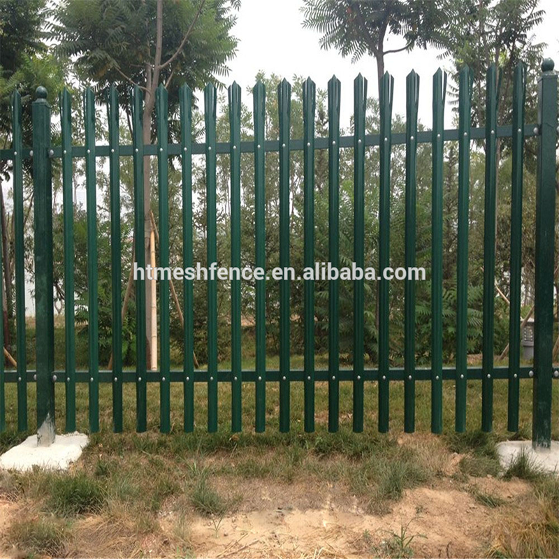 Steel picket angle bar palisade fence supplied by professional factory