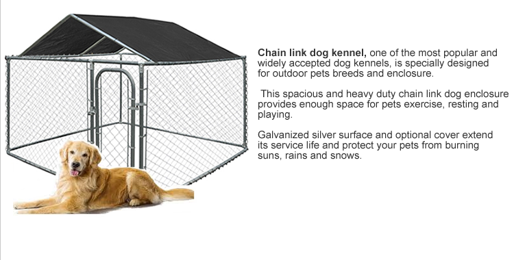 customized 10x10x6 ft quality outdoor used chain link dog kennel for sale Pet Run Play