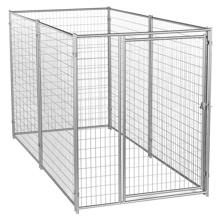 Wholesale heavy duty large outdoor metal dog cage with plastic roof