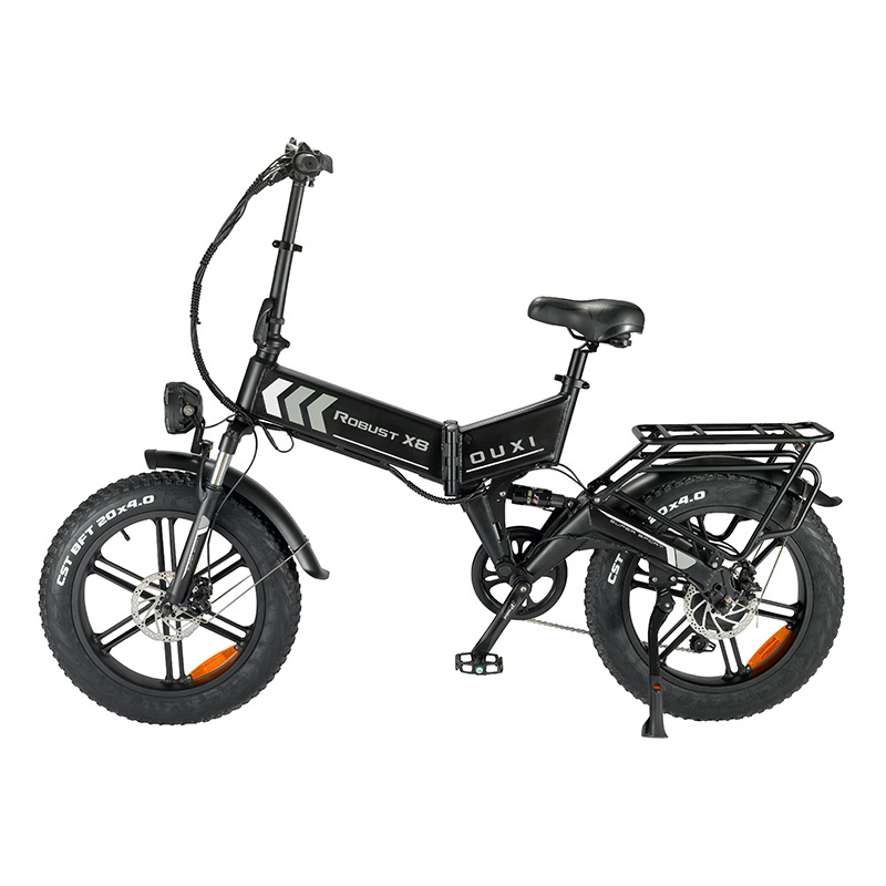 OUXI X8 Hidden Battery Frame Retro 20 inch Step Through Fat Tire Ebike Electric Folding Bike For Women