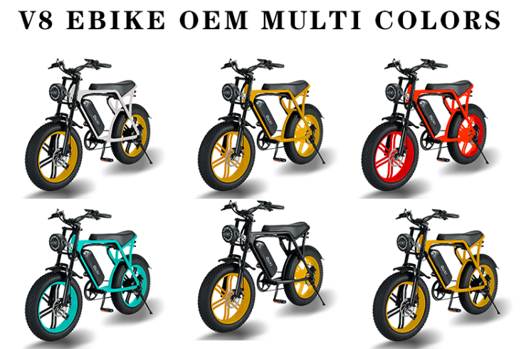 HTOMT OUXI V8 Cheap Price 48V 1000W Ebike Fat Tire Electric MTB Mountain/Snow/Dirt Bike For Sale