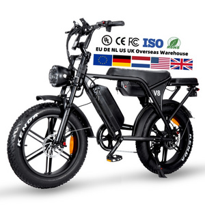 2024 OUXI V8 25-50km/h Electric Bike 1000w 20inch Fat Tire E-bike 250w Urban Electric Bicycle Adult Fatbike V8