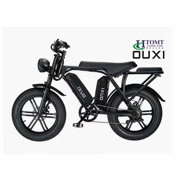 OUXI V8 double battery version ebike with rear seat fatbike 250w