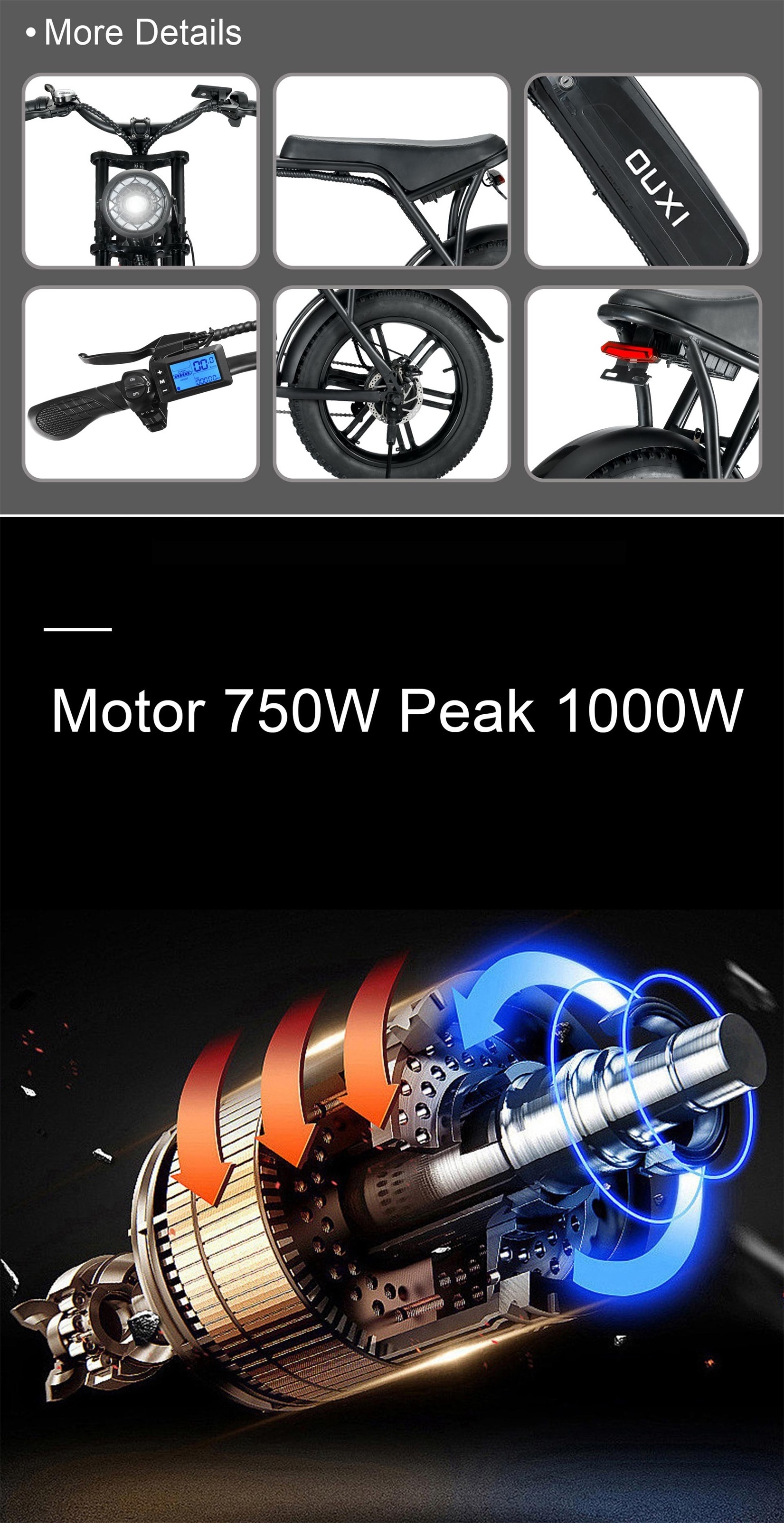 Electric Hunting Bike Electric Monkey Fat Tyre Bike Cycle E Bicycle Motor Moped Electric Moped