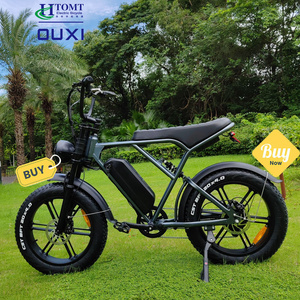 OUXI H9 all terrain e-bike OUXI V8 2.0 electric mountain bike fat tire bicycle 20inches 25km/h vintage design