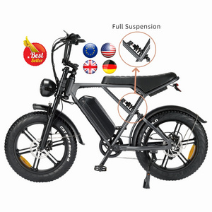 OUXI H9 Full Suspension 20" electric bicycle 1000w electric bike 1000w 48v eu warehouse Fat Tire eBike