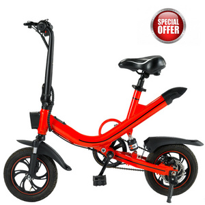 warehouse eu stock 14 inch wheel mini bicicleta pocket rocket electric bike folding electric bike best seller