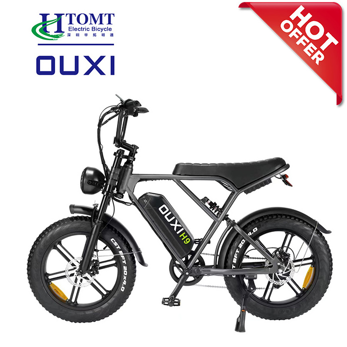 OUXI H9 all terrain e-bike OUXI V8 2.0 electric mountain bike fat tire bicycle 20inches 25km/h vintage design