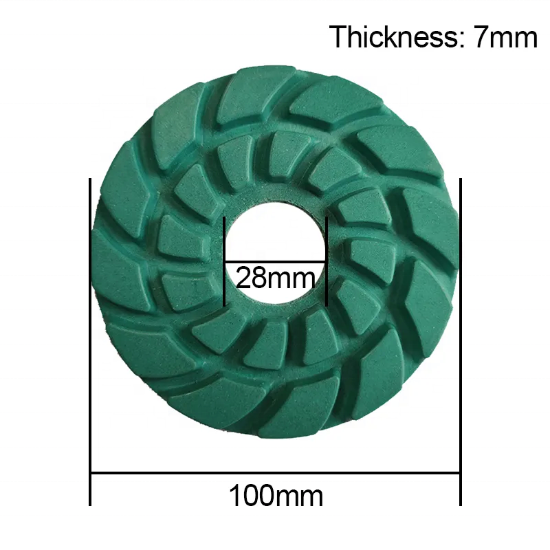 Htool 4inch Competitive Price Green Color Dry And Wet Use Buffing Polishing Pads for Concrete Quartz Stone Polishing