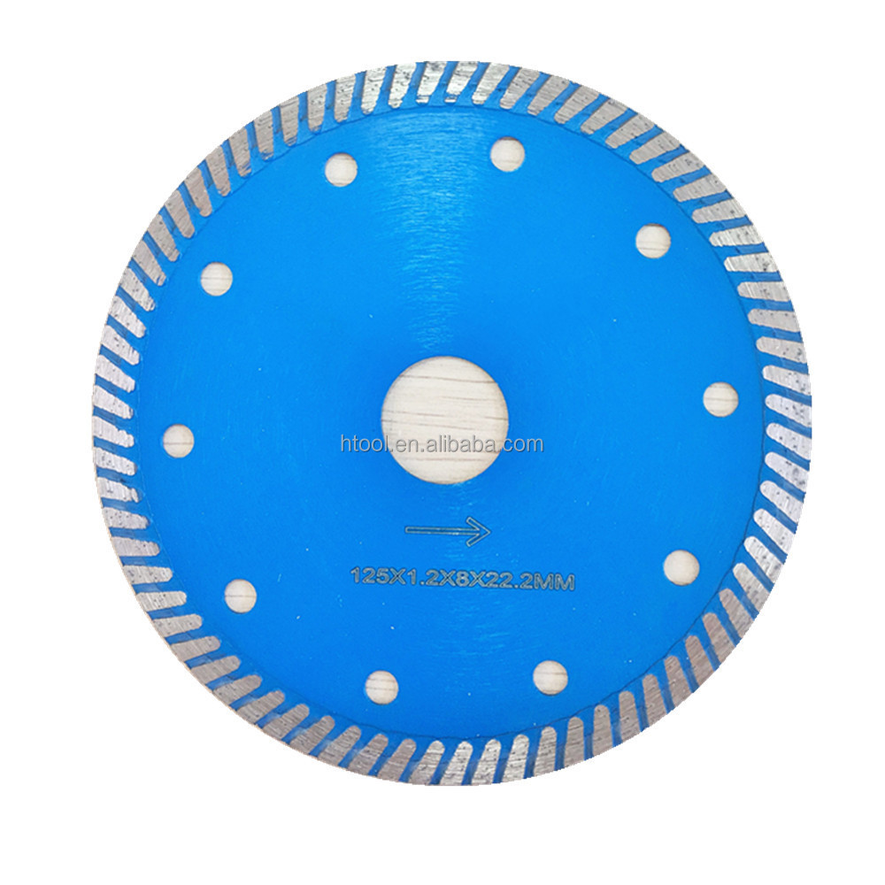 Diamond Wave Shaped Core Cutting Saw Blade 4.5Inch Wet Circular Cutting Disc for Porcelain Brick Masonry