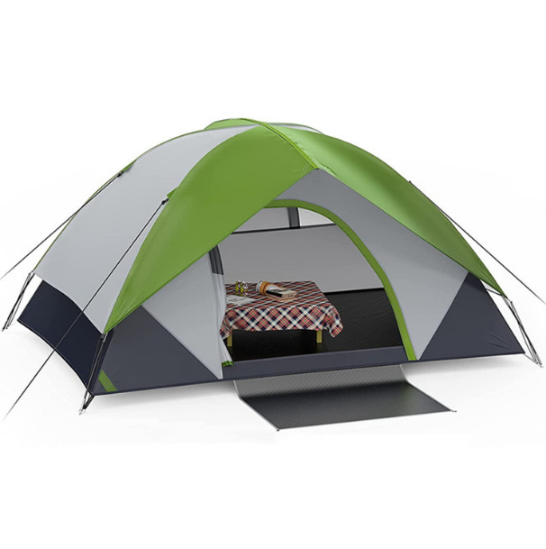 Camping outdoor tent 2-person double-deck camping tent double-door ventilated tent cross-border special