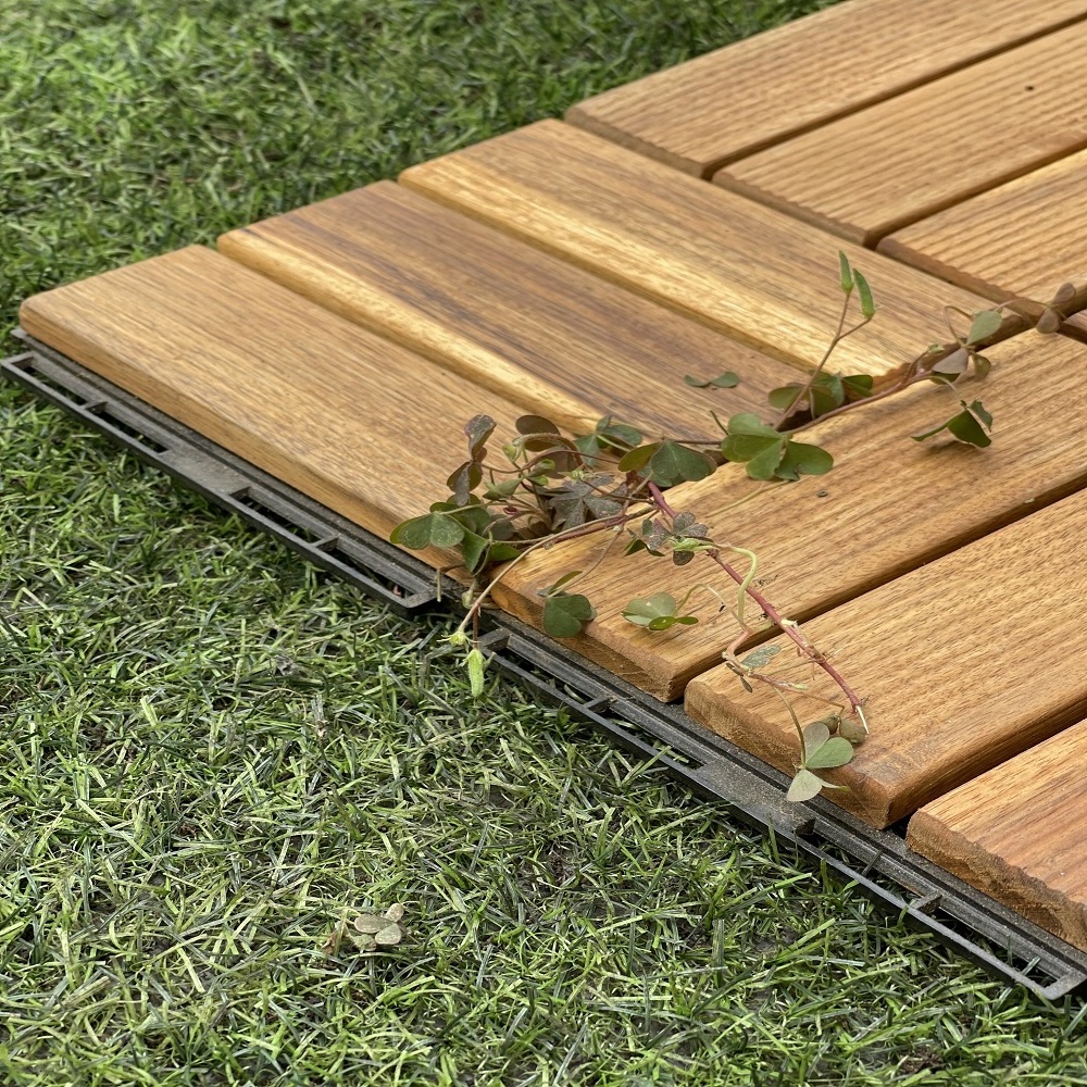 300x300mm Outdoor Floor Tiles Interlocking Decking Wood Plastic Base Deck Tiles