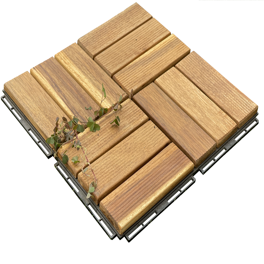 Wood flooring waterproof interlocking wood decking outdoor plastic wood composite tiles