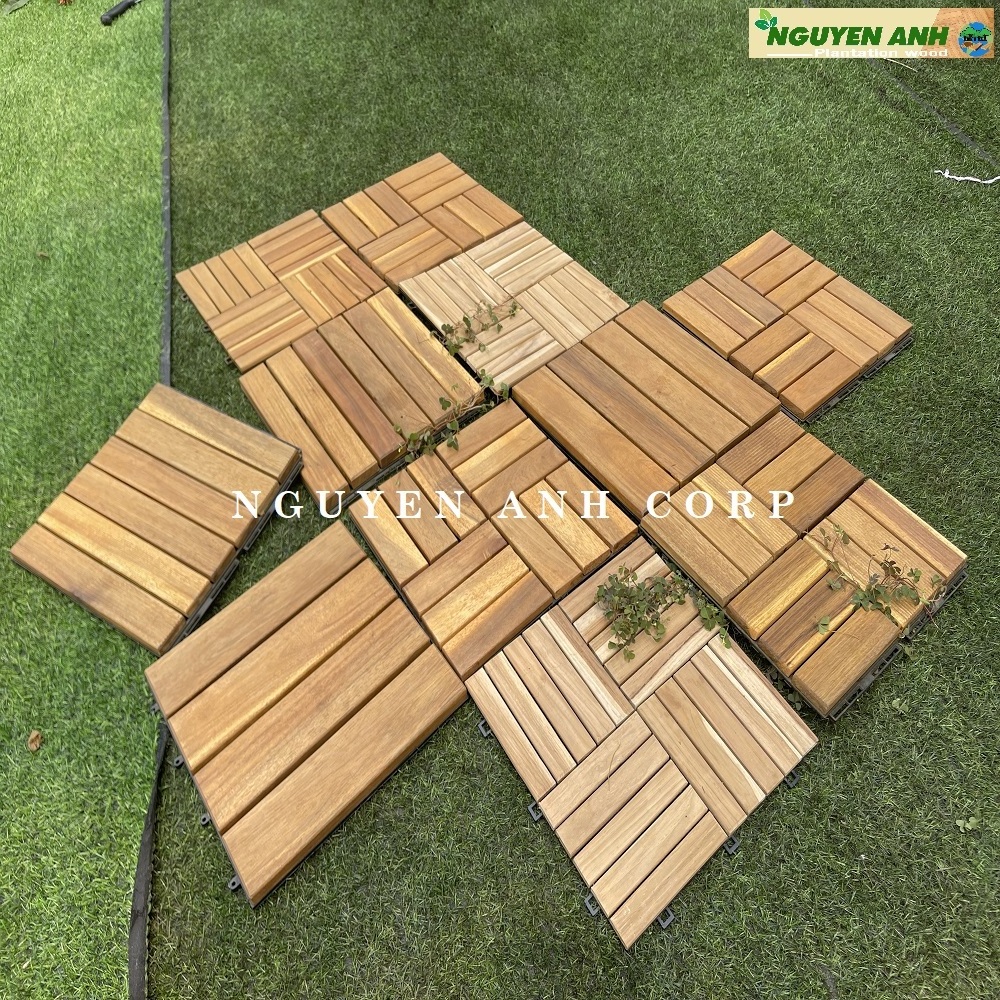 Best Grade Modern Wooden Acacia Decking Flooring Tiles in Vietnam Ready to Export Outdoor Decoration