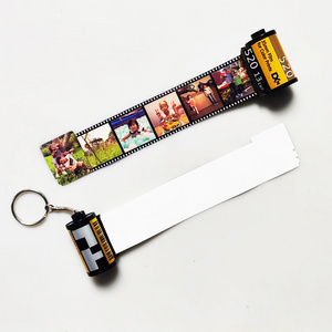 Custom Vintage Photo Camera Key Ring Personalized Keychains Picture Album Sublimation Blank Camera Film Roll Keychain