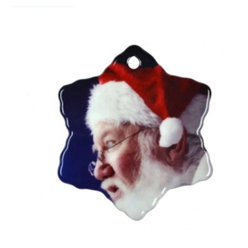 Htpmart Factory Wholesale Ceramic Ornament w/without DIY Decal UV Sublimation Printing as a Christmas Gift