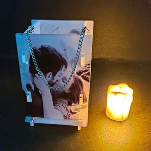 New Arrival Customized Logo Printable Memorial Candle Lantern Hanging Lantern Sublimation Blank Acrylic Lantern