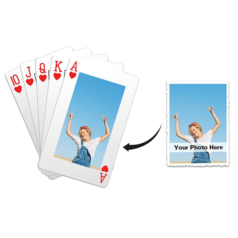 Customized Double Side Printing PVC Poker Playing Cards Sublimation Blanks Playing Card