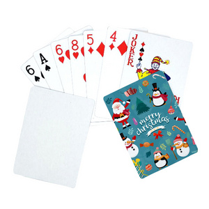 Customized Double Side Printing PVC Poker Playing Cards Sublimation Blanks Playing Card